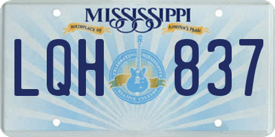 MS license plate LQH837