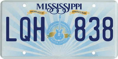 MS license plate LQH838