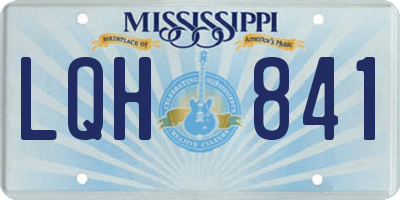 MS license plate LQH841