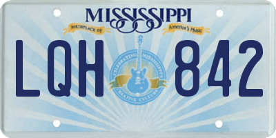 MS license plate LQH842