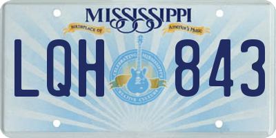 MS license plate LQH843
