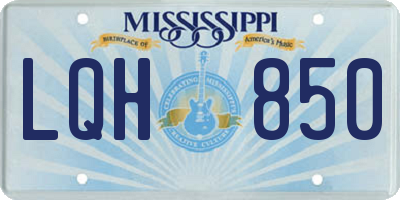 MS license plate LQH850