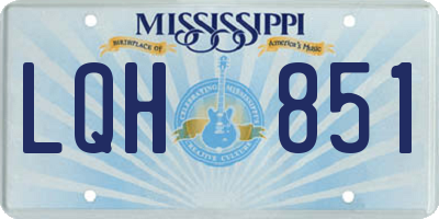 MS license plate LQH851