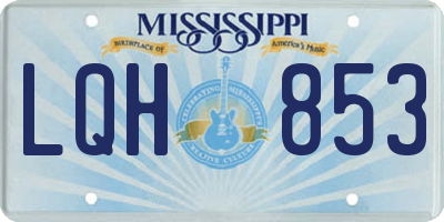 MS license plate LQH853