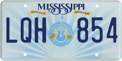 MS license plate LQH854