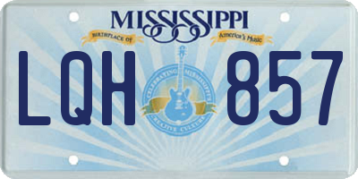 MS license plate LQH857