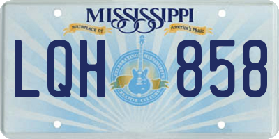 MS license plate LQH858
