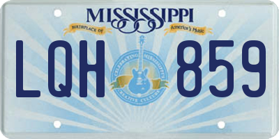 MS license plate LQH859