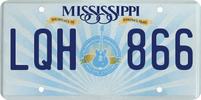 MS license plate LQH866