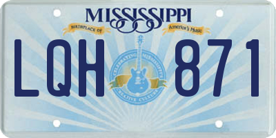 MS license plate LQH871