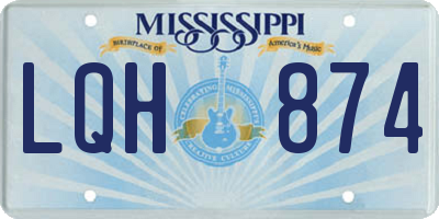 MS license plate LQH874