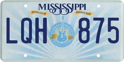 MS license plate LQH875