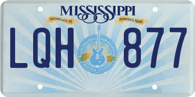 MS license plate LQH877