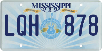 MS license plate LQH878
