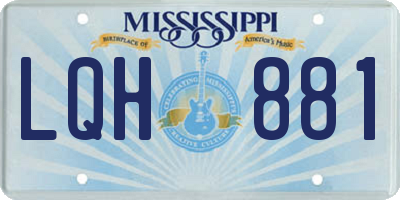 MS license plate LQH881