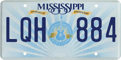 MS license plate LQH884