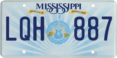 MS license plate LQH887