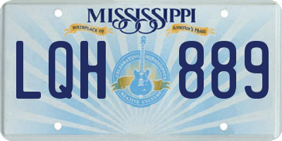 MS license plate LQH889