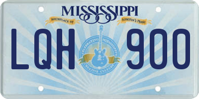 MS license plate LQH900