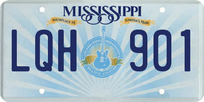 MS license plate LQH901