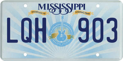 MS license plate LQH903