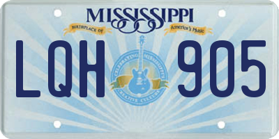 MS license plate LQH905