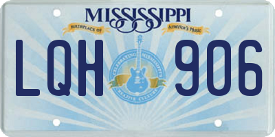 MS license plate LQH906