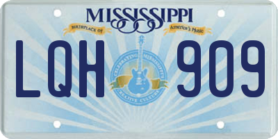 MS license plate LQH909