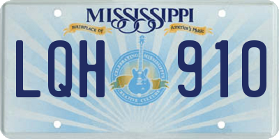MS license plate LQH910