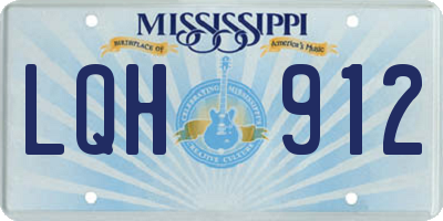 MS license plate LQH912
