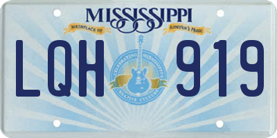 MS license plate LQH919
