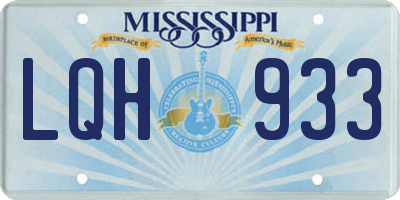 MS license plate LQH933