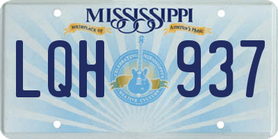 MS license plate LQH937