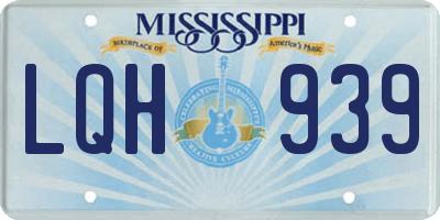 MS license plate LQH939