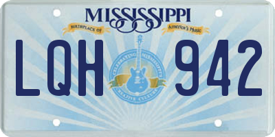 MS license plate LQH942
