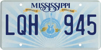 MS license plate LQH945