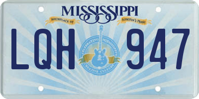 MS license plate LQH947