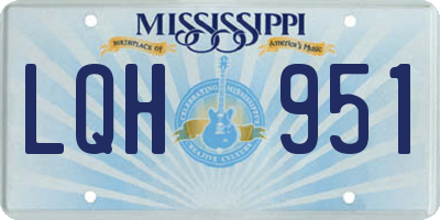 MS license plate LQH951