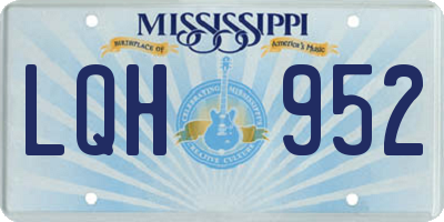 MS license plate LQH952