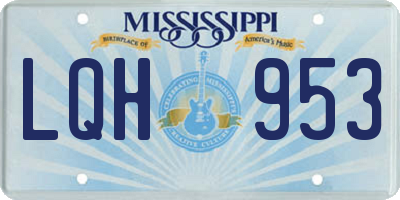 MS license plate LQH953