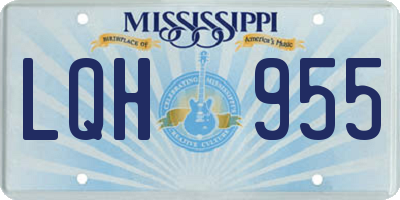 MS license plate LQH955
