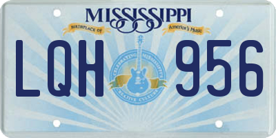 MS license plate LQH956