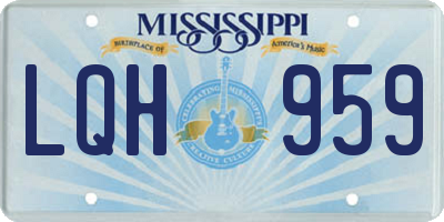 MS license plate LQH959