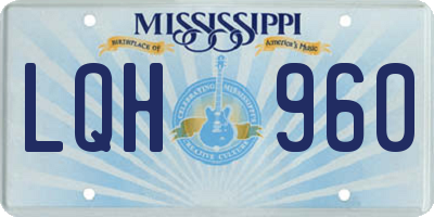MS license plate LQH960