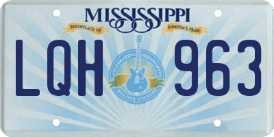 MS license plate LQH963