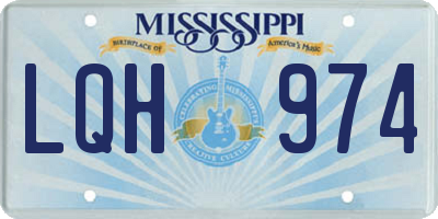 MS license plate LQH974