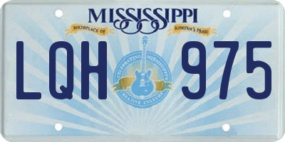 MS license plate LQH975
