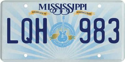 MS license plate LQH983