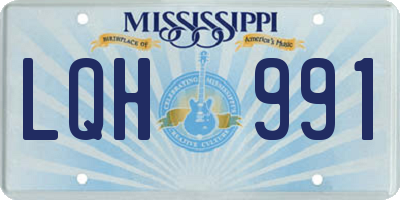 MS license plate LQH991
