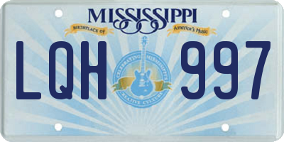 MS license plate LQH997